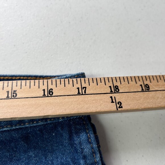 Wrangler Cowboy Cut Jeans Mens 36 X 29 Straight Leg 13MWZ Blue Denim US Fabric - Picture 5 of 7